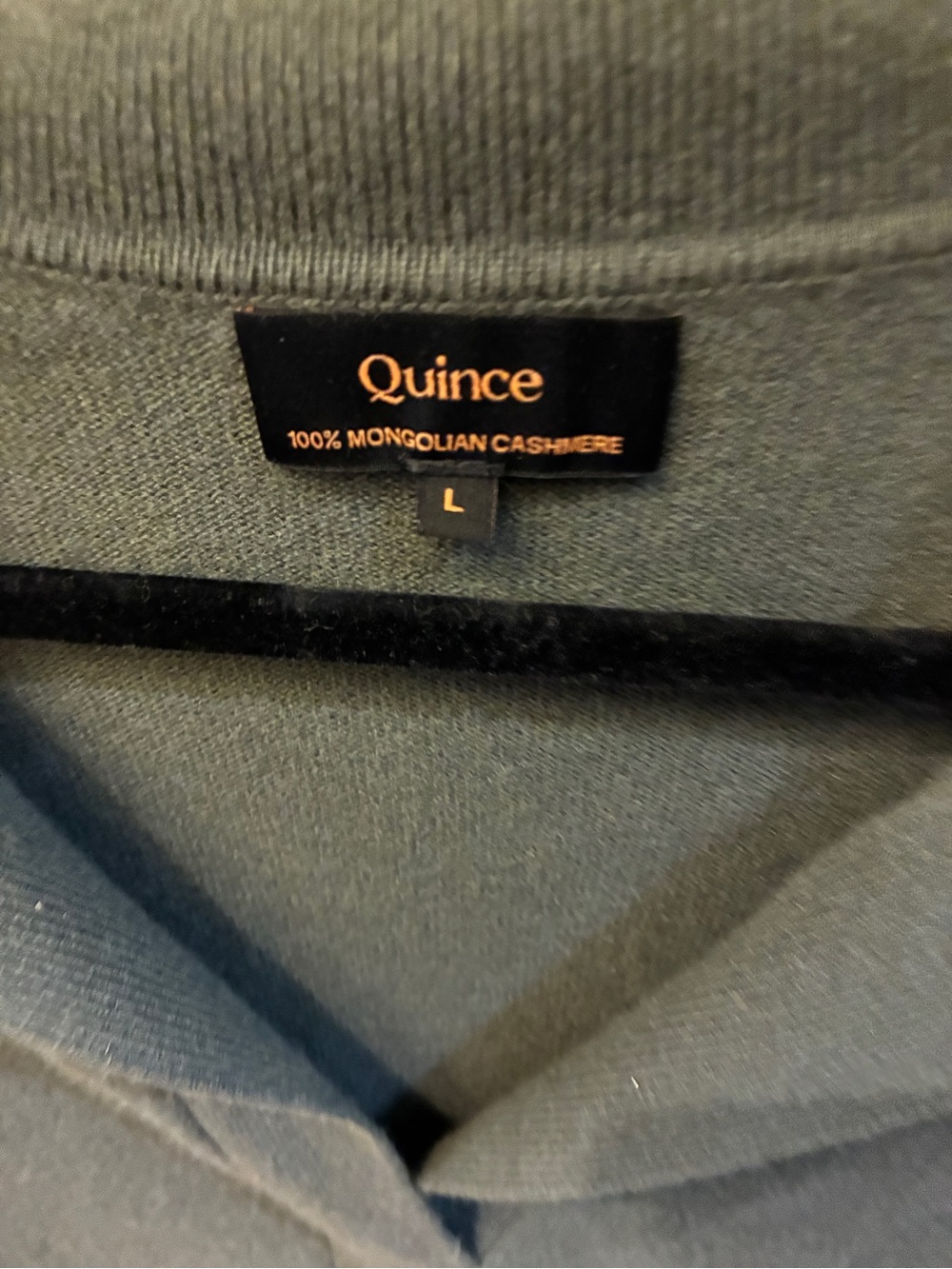Quince 100% Cashmere Polo Sweater - Olive Green - Picture 2 of 5